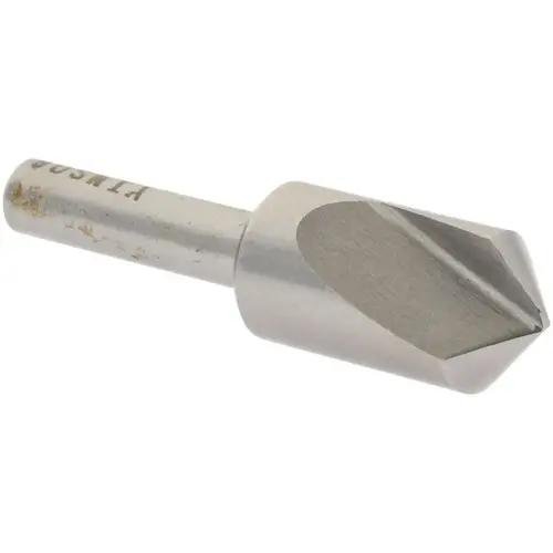 Countersink: 100 deg Included Angle, 1 Flute, High-Speed Steel, Right Hand Bright/Uncoated Countersink: 100 deg Included Angle, 1 Flute, High-Speed Steel, Right Hand Bright/Uncoated