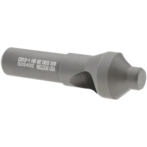 Countersink: 49/64" Head Dia, 82 degree Included Angle, High Speed Steel, Right Hand Cut Bright/Uncoated Countersink: 49/64" Head Dia, 82 degree Included Angle, High Speed Steel, Right Hand Cut Bright/Uncoated