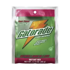 Gatorade 33808 Activity Drink: 2.12 oz, Packet, Fruit Punch, Powder, Yields 1 Qt