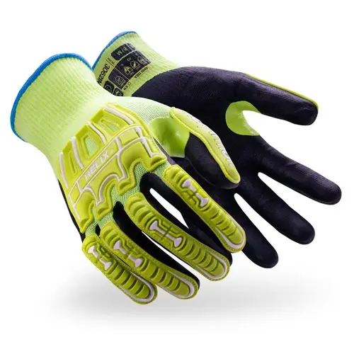 Cut & Puncture Resistant Gloves; Coating Material: Nitrile ; Coating Coverage: Palm & Fingertips ; Glove Type: Abrasion Resistant; Cut & Puncture-Resistant ; ANSI/ISEA Cut Resistance Level: A9 ; Primary Material: HPPE