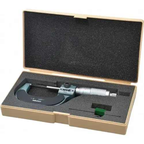 Mechanical Outside Micrometer: 2" Range, 0.0001" Graduation Satin Chrome Mechanical Outside Micrometer: 2" Range, 0.0001" Graduation Satin Chrome