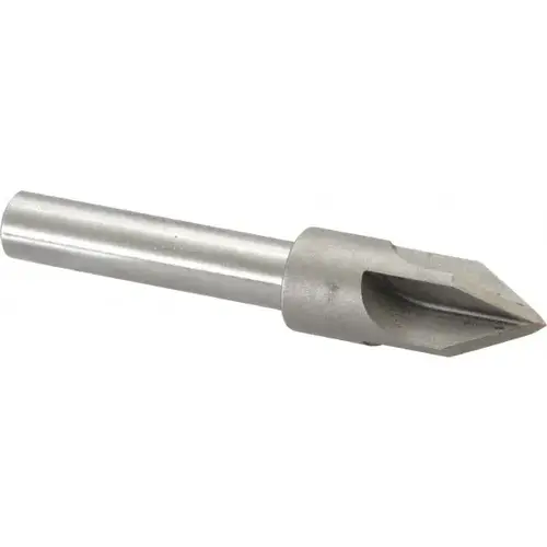 Countersink: 3/4" Head Dia, 60 degree Included Angle, 4 Flutes, High Speed Steel, Right Hand Cut
