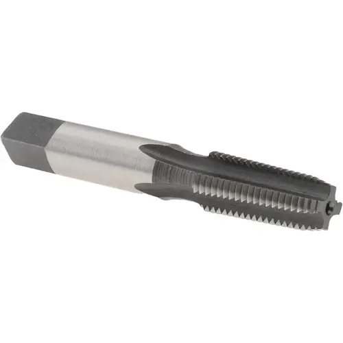 Standard Pipe Tap: 1/16-27, NPT, Regular, 4 Flutes, High Speed Steel, Bright/Uncoated Standard Pipe Tap: 1/16-27, NPT, Regular, 4 Flutes, High Speed Steel, Bright/Uncoated