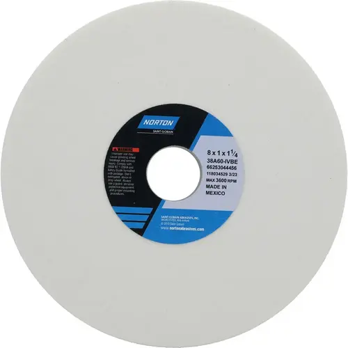 Surface Grinding Wheel: 8" Dia, 1" Thick, 1-1/4" Hole, 60 Grit, I Hardness Surface Grinding Wheel: 8" Dia, 1" Thick, 1-1/4" Hole, 60 Grit, I Hardness