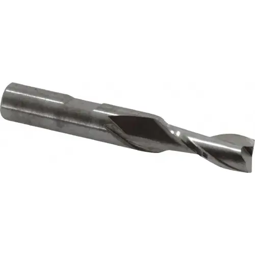Square End Mill: 11/32 inch Dia, 13/16 inch LOC, 3/8 inch Shank Dia, 2-1/2 inch OAL, 2 Flutes, Solid Carbide