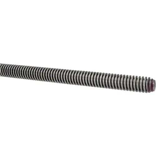 Threaded Rod: 1/2-10, 3 ft Long, Low Carbon Steel, Grade C1018