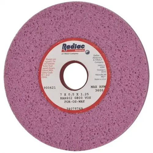 Surface Grinding Wheel: 7" Dia, 1/2" Thick, 1-1/4" Hole, 46 Grit, G Hardness - pack of 2