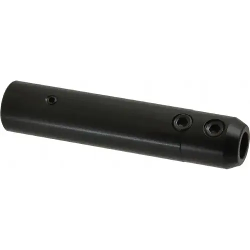 End Mill Holder: 1" Shank Dia, Weldon Flat Straight Shank, 1/2" Hole