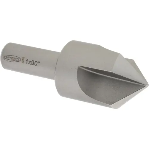 Countersink: 1" Head Dia, 90 degree Included Angle, 3 Flutes, High Speed Steel, Right Hand Cut