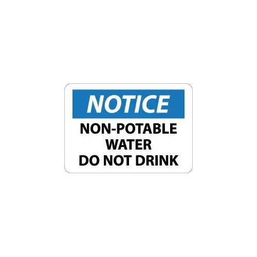 Security & Admittance Sign: Rectangle, "Notice, Non-Potable Water" Security & Admittance Sign: Rectangle, "Notice, Non-Potable Water"