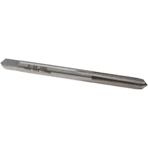 Value Collection MSC-04837647 Straight Flute Tap: #8-64 UNS, 4 Flutes, Plug, High Speed Steel, Bright/Uncoated