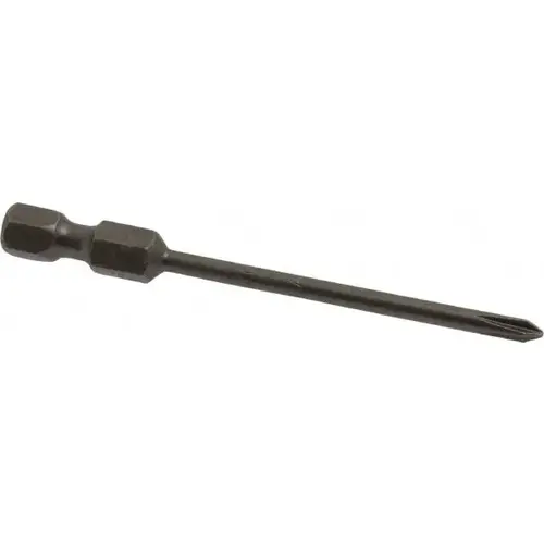 Power Screwdriver Bit: #0 Phillips, #0 Speciality Point Size, 1/4" Hex Drive