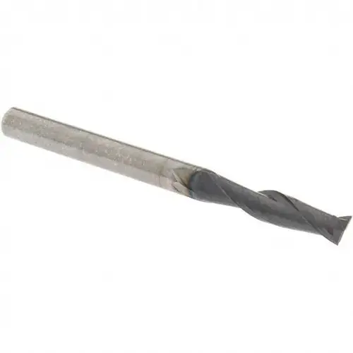 Square End Mill: 1/8 inch Dia, 1/2 inch LOC, 1/8 inch Shank Dia, 1-1/2 inch OAL, 2 Flutes, Solid Carbide Square End Mill: 1/8 inch Dia, 1/2 inch LOC, 1/8 inch Shank Dia, 1-1/2 inch OAL, 2 Flutes, Solid Carbide