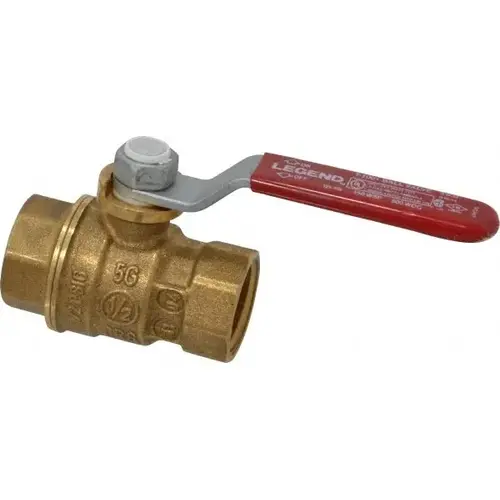 Standard Manual Ball Valve: 1/2" Pipe, Full Port Standard Manual Ball Valve: 1/2" Pipe, Full Port