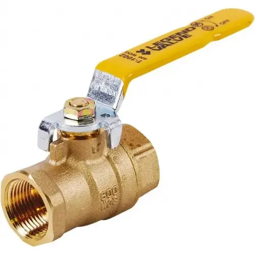 2-Way Manual Ball Valve: 1/4" Pipe, Full Port