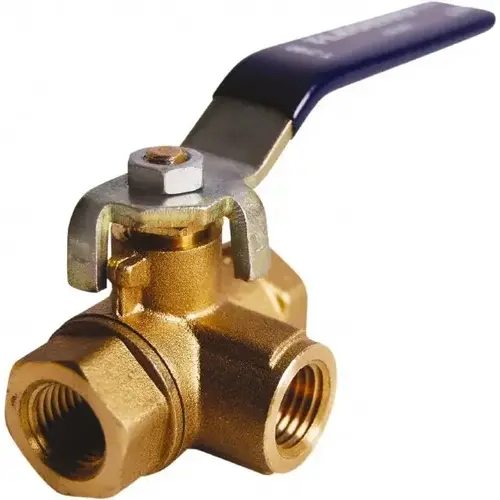 Diverter Manual Ball Valve: 1/2" Pipe, Large Port Diverter Manual Ball Valve: 1/2" Pipe, Large Port