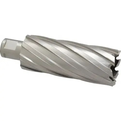 Annular Cutter: 1-3/8" Dia, 3" Depth of Cut, High Speed Steel Bright/Uncoated