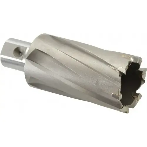 Annular Cutter: 1-3/8" Dia, 2" Depth of Cut, Carbide Tipped Bright/Uncoated