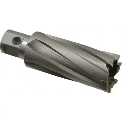 Annular Cutter: 1-1/8" Dia, 2" Depth of Cut, Carbide Tipped Bright/Uncoated