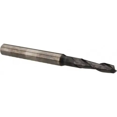 Square End Mill: 9/64 inch Dia, 1/2 inch LOC, 3/16 inch Shank Dia, 2 inch OAL, 2 Flutes, Solid Carbide Square End Mill: 9/64 inch Dia, 1/2 inch LOC, 3/16 inch Shank Dia, 2 inch OAL, 2 Flutes, Solid Carbide