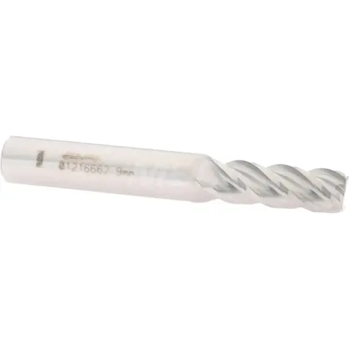 Square End Mill: 0.3543 inch Dia, 0.9843 inch LOC, 2-3/4 inch OAL, 4 Flutes, Solid Carbide Square End Mill: 0.3543 inch Dia, 0.9843 inch LOC, 2-3/4 inch OAL, 4 Flutes, Solid Carbide