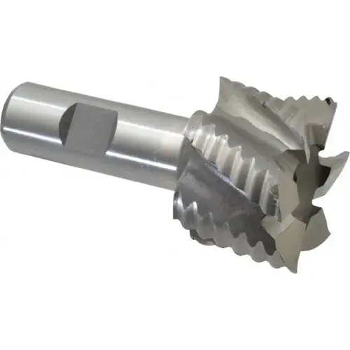 Roughing End Mill: 1-3/4" Dia, 6 Flutes, Single End, Cobalt Bright/Uncoated Roughing End Mill: 1-3/4" Dia, 6 Flutes, Single End, Cobalt Bright/Uncoated