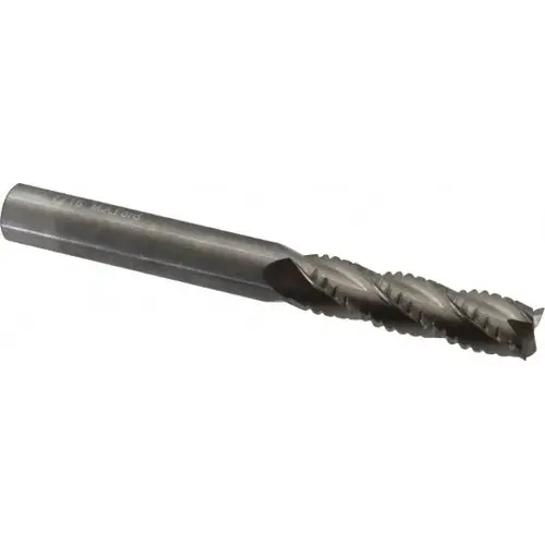 7/16" Diam 4-Flute 30 degree Solid Carbide Square Roughing & Finishing End Mill 7/16" Diam 4-Flute 30 degree Solid Carbide Square Roughing & Finishing End Mill