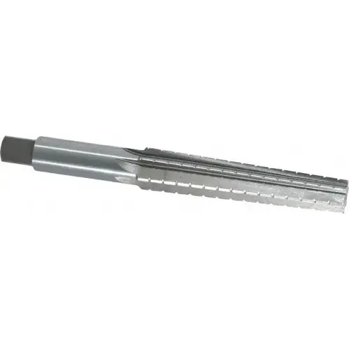 0.5696" Small End, 0.7444" Large End, 5/8" Straight Shank, 3-1/2" Flute, 2MT Morse Taper Reamer 0.5696" Small End, 0.7444" Large End, 5/8" Straight Shank, 3-1/2" Flute, 2MT Morse Taper Reamer