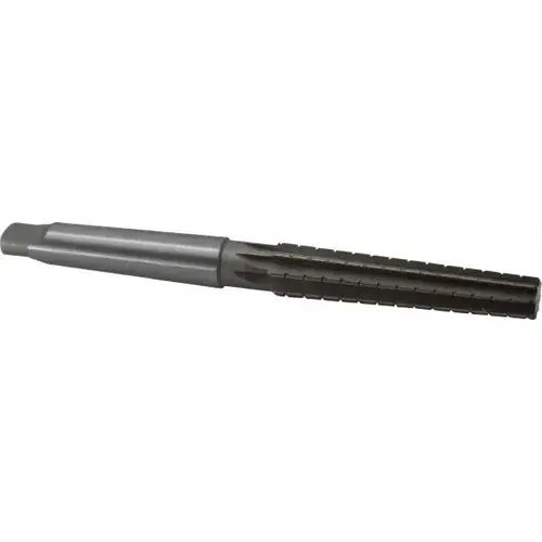 0.5696" Small End, 0.7441" Large End, 5/8" Tapered Shank, 3-1/2" Flute, 2MT Morse Taper Reamer 0.5696" Small End, 0.7441" Large End, 5/8" Tapered Shank, 3-1/2" Flute, 2MT Morse Taper Reamer