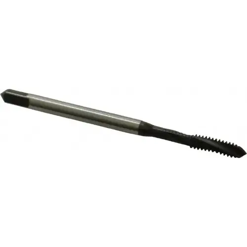 Spiral Flute Tap: #6-32 UNC, 3 Flutes, Modified Bottoming, 2BX Class of Fit, Cobalt, Oxide Coated Spiral Flute Tap: #6-32 UNC, 3 Flutes, Modified Bottoming, 2BX Class of Fit, Cobalt, Oxide Coated