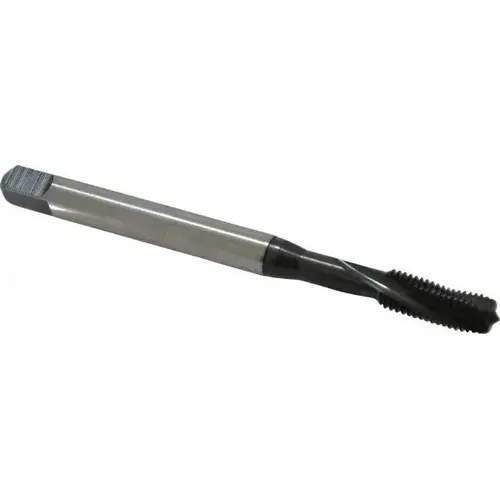 Spiral Flute Tap: 1/4-28 UNF, 3 Flutes, Modified Bottoming, 2BX Class of Fit, Cobalt, Oxide Coated Spiral Flute Tap: 1/4-28 UNF, 3 Flutes, Modified Bottoming, 2BX Class of Fit, Cobalt, Oxide Coated