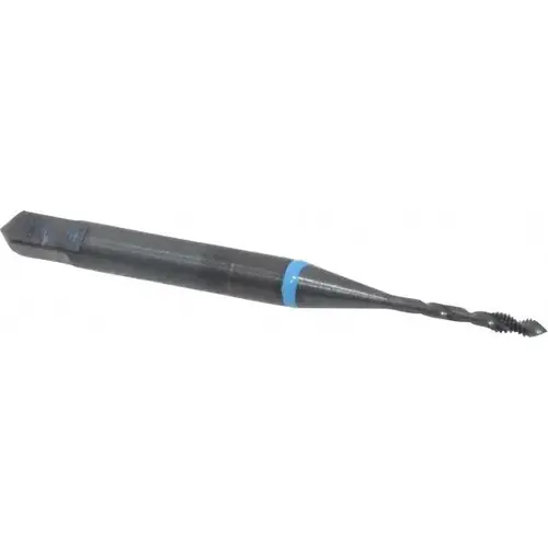 Spiral Flute Tap: #0-80 UNF, 2 Flutes, Modified Bottoming, 3B Class of Fit, Cobalt, Oxide Coated Spiral Flute Tap: #0-80 UNF, 2 Flutes, Modified Bottoming, 3B Class of Fit, Cobalt, Oxide Coated