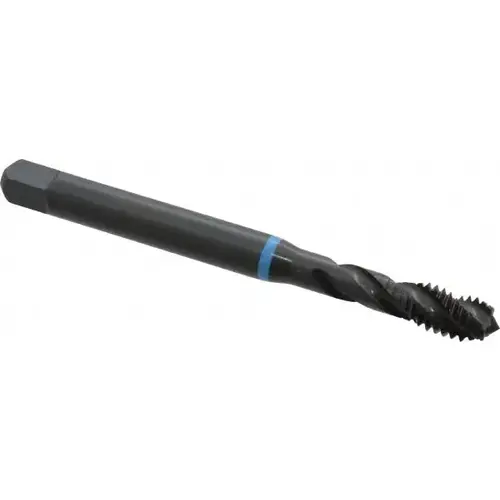 Spiral Flute Tap: 5/16-18 UNC, 3 Flutes, Modified Bottoming, 3B Class of Fit, Cobalt, Oxide Coated