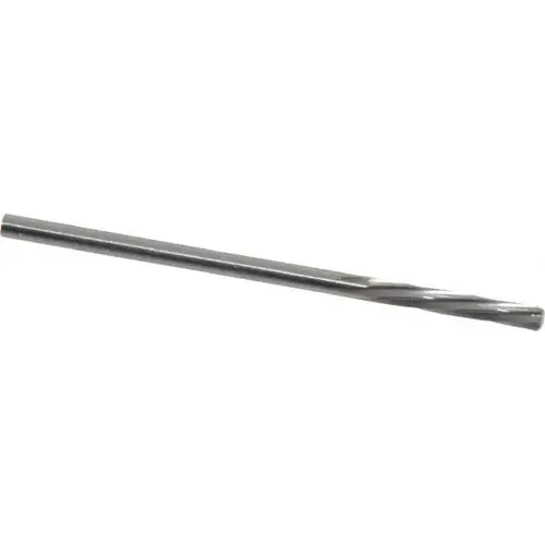 Chucking Reamer: 0.1012" Dia, 2-1/4" OAL, 19/32" Flute Length, Straight Shank, Solid Carbide Bright (Polished) Chucking Reamer: 0.1012" Dia, 2-1/4" OAL, 19/32" Flute Length, Straight Shank, Solid Carbide Bright (Polished)