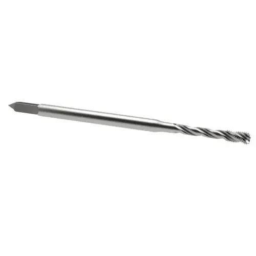 Spiral Flute Tap: #6-32 UNC, 3 Flutes, Bottoming, 2B Class of Fit, Cobalt, Bright/Uncoated