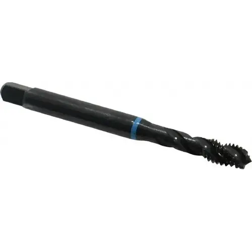 Spiral Flute Tap: 5/16-18 UNC, 3 Flutes, Modified Bottoming, 2B Class of Fit, Cobalt, Oxide Coated Spiral Flute Tap: 5/16-18 UNC, 3 Flutes, Modified Bottoming, 2B Class of Fit, Cobalt, Oxide Coated