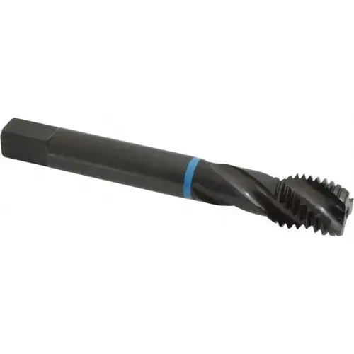 Spiral Flute Tap: 3/4-10 UNC, 3 Flutes, Modified Bottoming, 3B Class of Fit, Cobalt, Oxide Coated