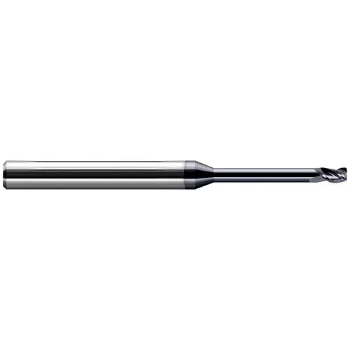 Corner Radius End Mill: 0.047" Dia, 0.07" LOC, 0.01" Radius, 3 Flutes, Solid Carbide AlTiN Corner Radius End Mill: 0.047" Dia, 0.07" LOC, 0.01" Radius, 3 Flutes, Solid Carbide AlTiN