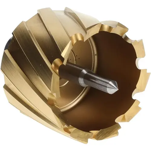 Annular Cutter: 2" Dia, 1" Depth of Cut, High Speed Steel Titanium Nitride Annular Cutter: 2" Dia, 1" Depth of Cut, High Speed Steel Titanium Nitride
