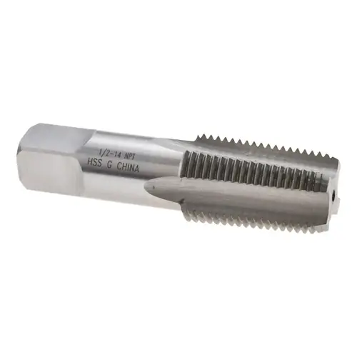 Standard Pipe Tap: 1/2-14, NPT, 4 Flutes, High Speed Steel, Bright/Uncoated Standard Pipe Tap: 1/2-14, NPT, 4 Flutes, High Speed Steel, Bright/Uncoated