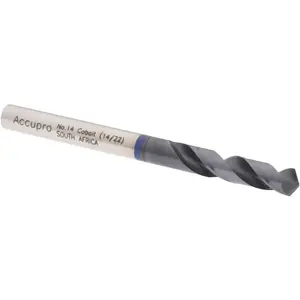 Accupro 1BS0462-AC Screw Machine Length Drill Bit: 0.182" Dia, 120 degree, Cobalt TiAlN