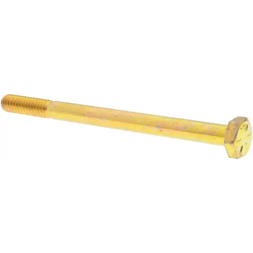Hex Head Cap Screw: 1/4-20 x 3-1/2", Grade 8 Steel, Zinc Yellow Dichromate Finish Hex Head Cap Screw: 1/4-20 x 3-1/2", Grade 8 Steel, Zinc Yellow Dichromate Finish