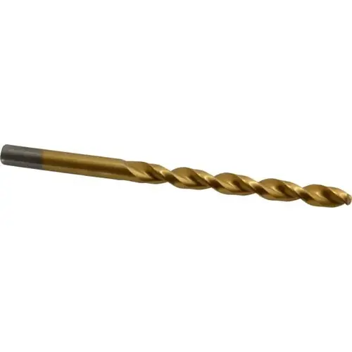 Taper Length Drill Bit: Series 2575T, 15/32" Dia, 135 degree Point, Cobalt Titanium Nitride Taper Length Drill Bit: Series 2575T, 15/32" Dia, 135 degree Point, Cobalt Titanium Nitride