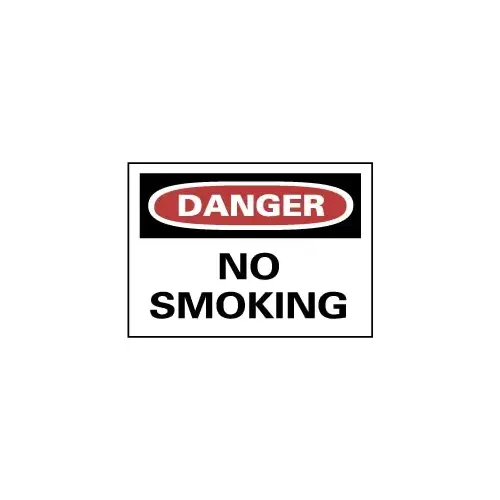 Sign: Rectangle, "Danger - No Smoking" Sign: Rectangle, "Danger - No Smoking"