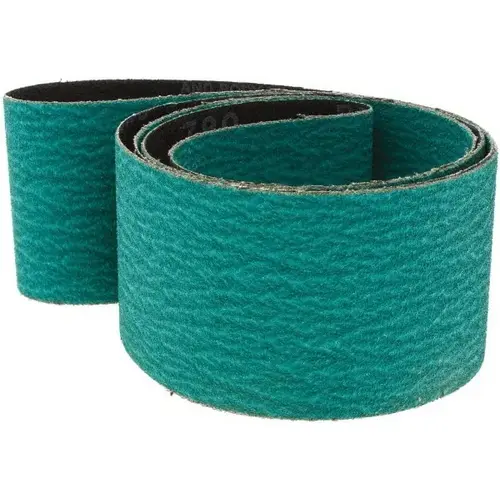Abrasive Belt: 2-1/2" Wide, 60" OAL, 80 Grit, Zirconia Alumina