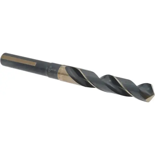 Reduced Shank Drill Bit: 9/16 inch Dia, 1/2 inch Shank Dia, 118 0, High Speed Steel Black Oxide Reduced Shank Drill Bit: 9/16 inch Dia, 1/2 inch Shank Dia, 118 0, High Speed Steel Black Oxide