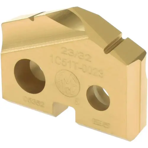 Spade Drill Insert: 23/32" Dia, Seat Size 1, Carbide, 132 deg Point TiN Spade Drill Insert: 23/32" Dia, Seat Size 1, Carbide, 132 deg Point TiN