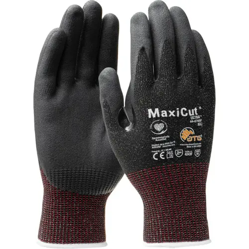 Cut & Puncture Resistant Gloves; Style: Knit ; Coating Material: Nitrile ; Coating Coverage: Palm & Fingers ; Glove Type: Cut, Puncture & Abrasion-Resistant ; ANSI/ISEA Cut Resistance Level: A6 ; Primary Material: Engineered Yarn Cut & Puncture Resistant Gloves; Style: Knit ; Coating Material: Nitrile ; Coating Coverage: Palm & Fingers ; Glove Type: Cut, Puncture & Abrasion-Resistant ; ANSI/ISEA Cut Resistance Level: A6 ; Primary Material: Engineered Yarn