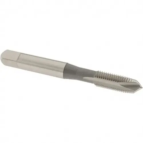 Spiral Point Tap: M8x1.00 Metric Fine, 3 Flutes, Plug, High Speed Steel, Bright Finish Spiral Point Tap: M8x1.00 Metric Fine, 3 Flutes, Plug, High Speed Steel, Bright Finish