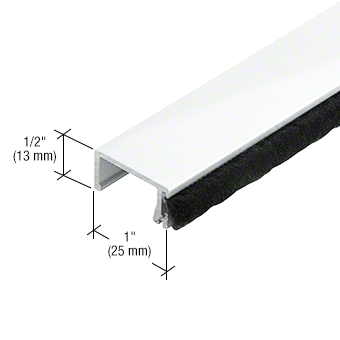 CRL-U.S. Aluminum DS03752 Applied Door Stop, White KYNAR Paint, 21'-2" Stock Length